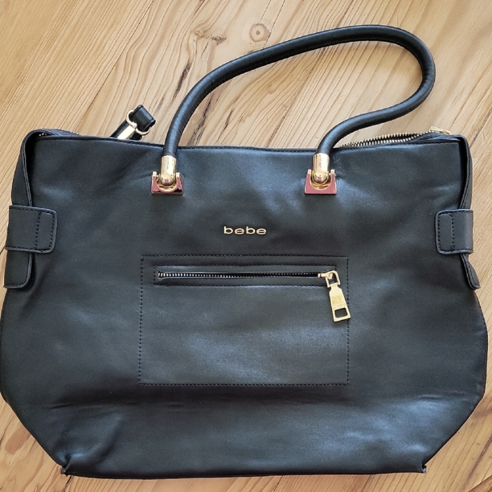 Bebe Black Tote Bag
